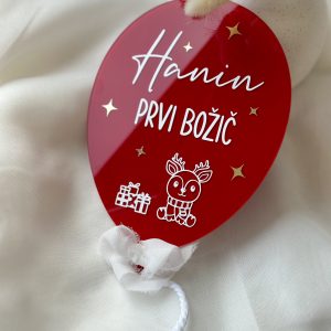 Akrilna ploščica ''moj prvi božič'' - balon