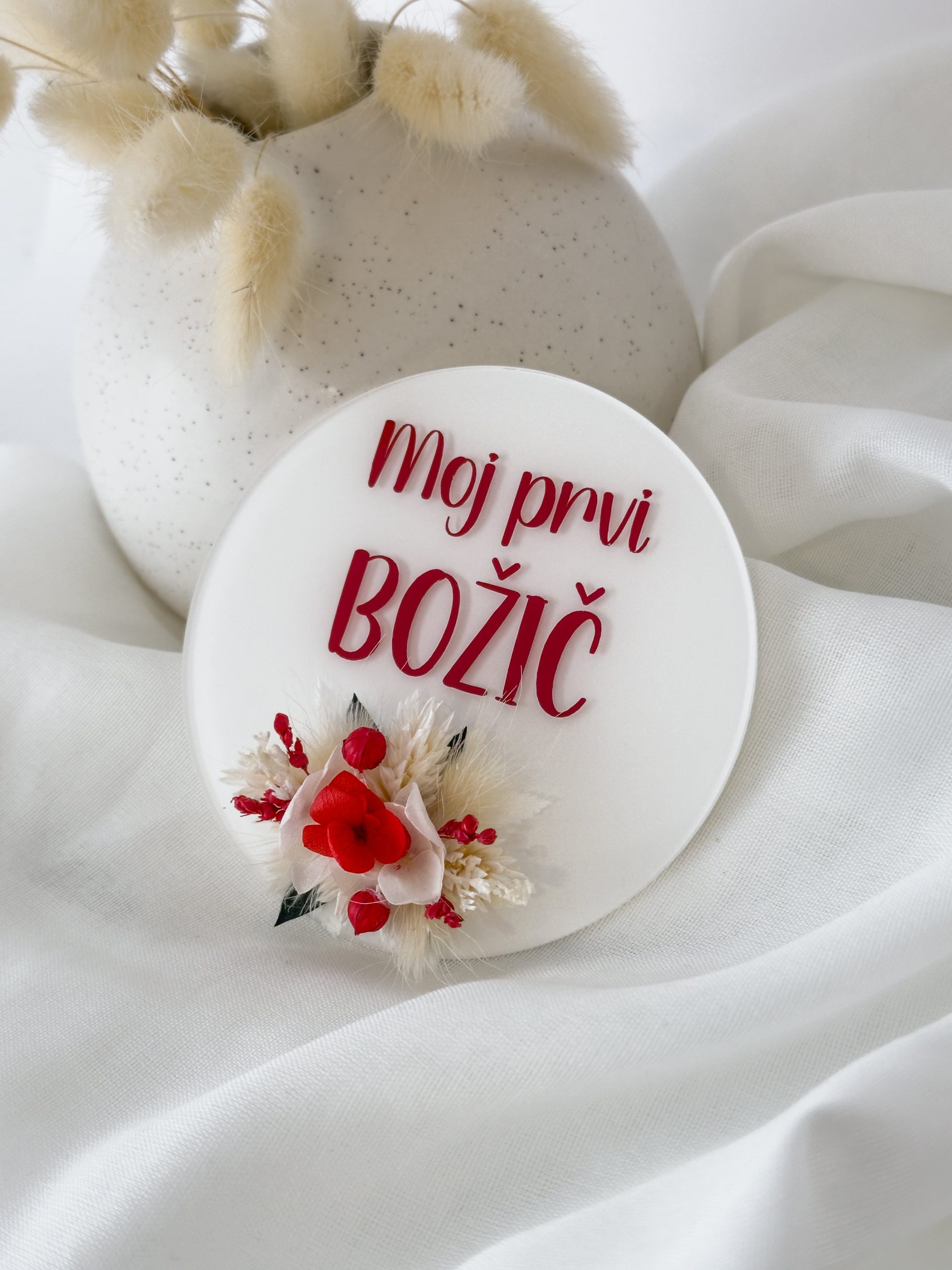 Akrilna ploščica ''moj prvi božič'' - MINI